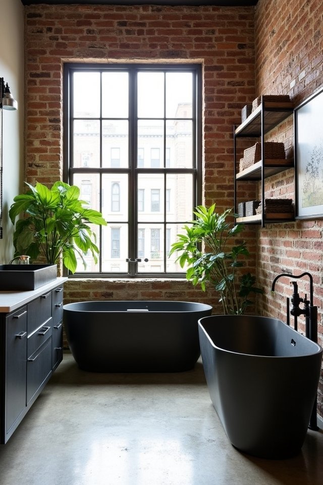 industrial chic bathroom design