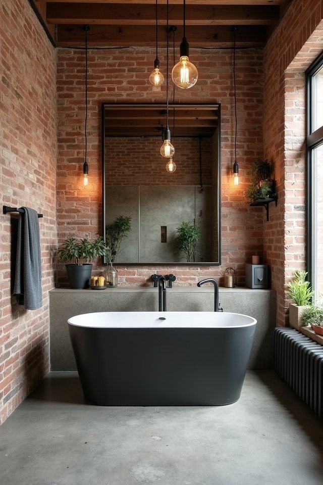 industrial chic bathroom design
