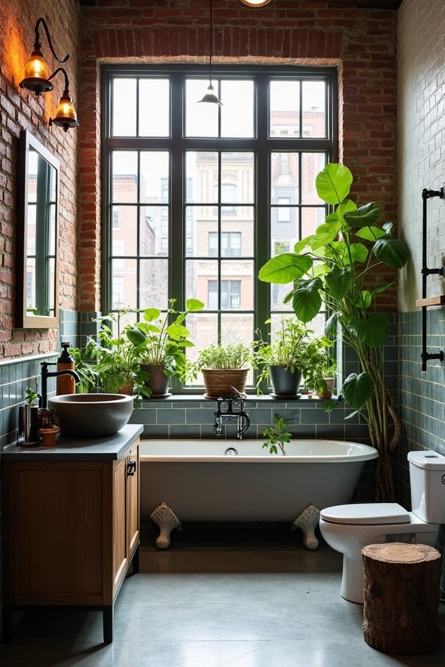 industrial chic bathroom makeover