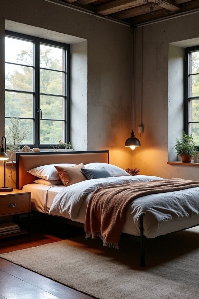 industrial chic bedroom design