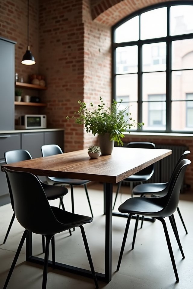 industrial chic dining centerpiece