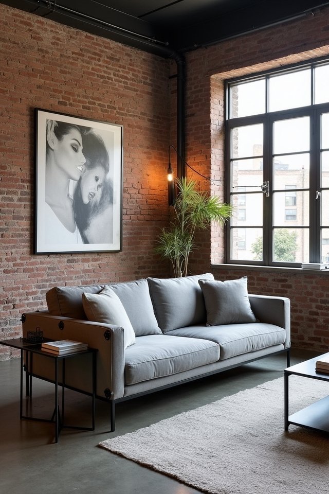 industrial chic living room