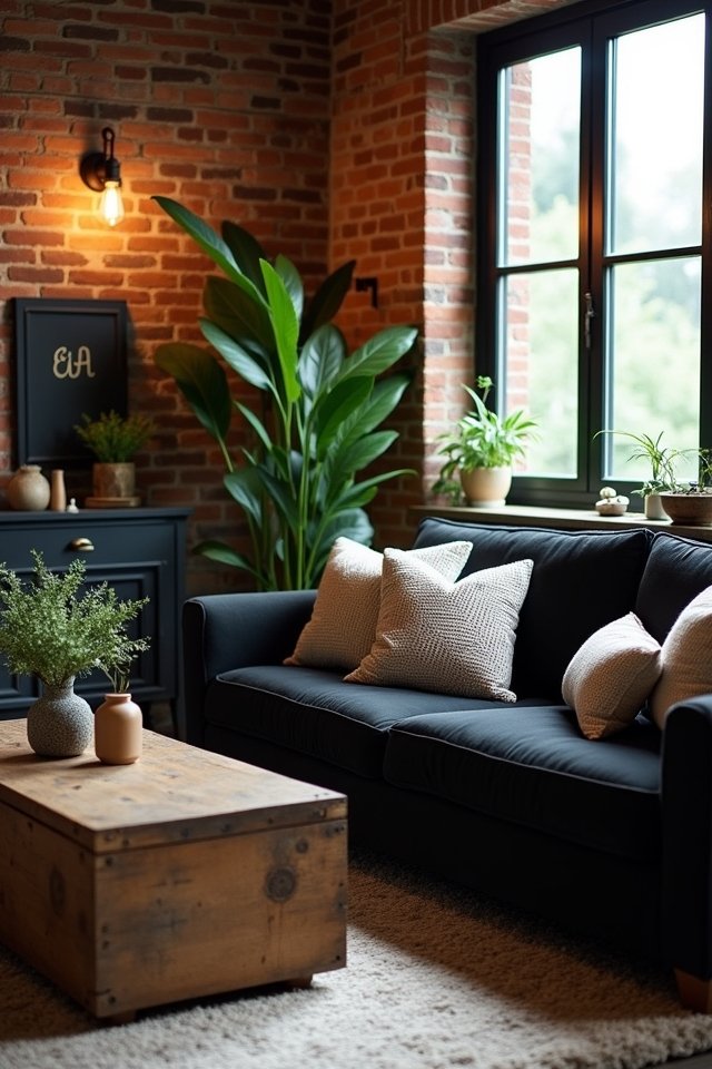 industrial chic living room