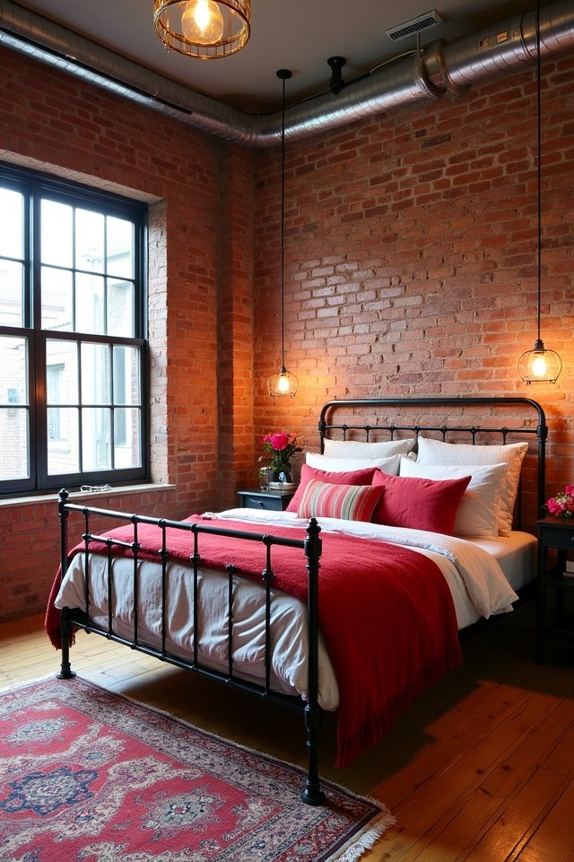 industrial chic with red