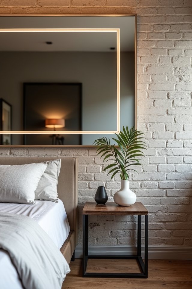 industrial modern edge mirror