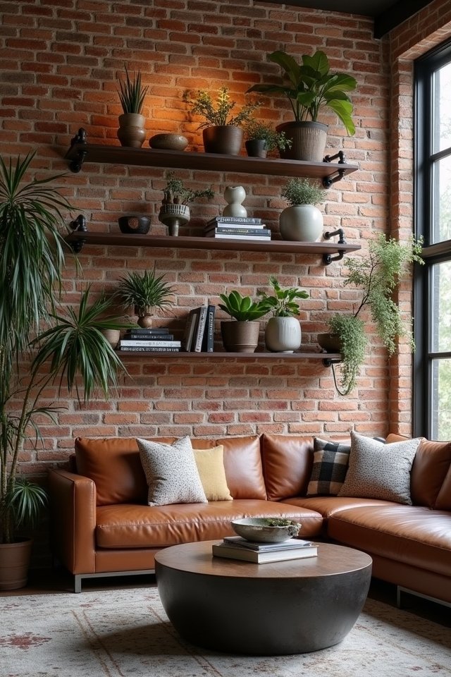 industrial pipe shelf decor