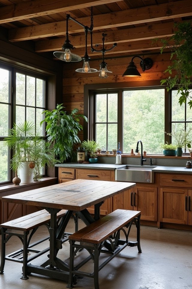 industrial rustic kitchen fusion
