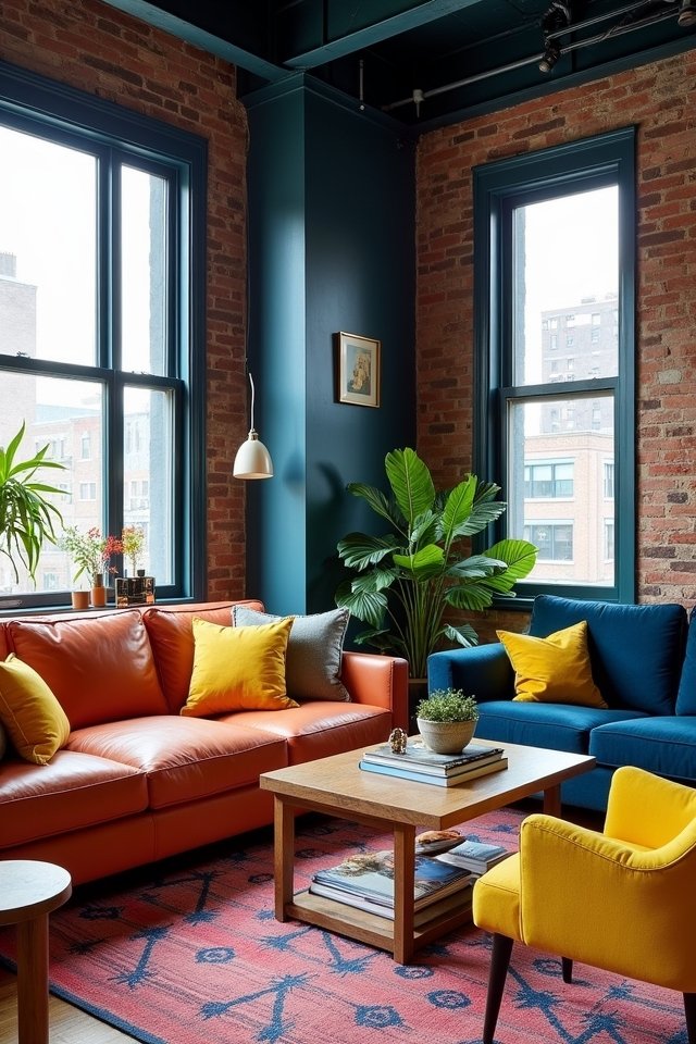 industrial style with color