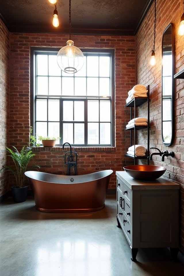 industrial urban bathroom design