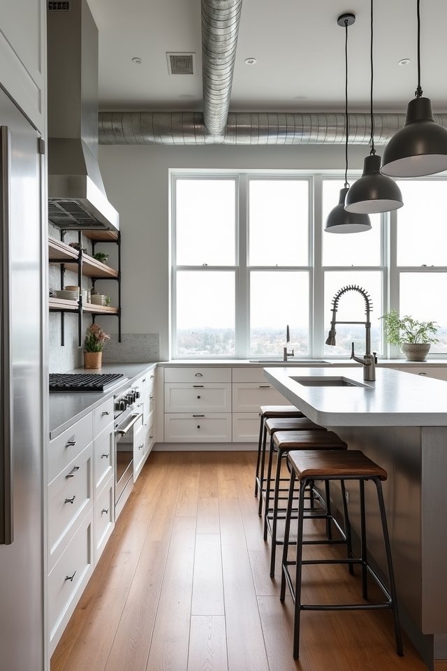 industrial white and metal