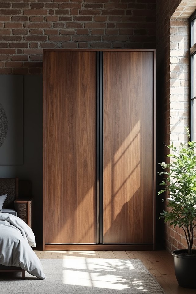 industrial wooden closet design
