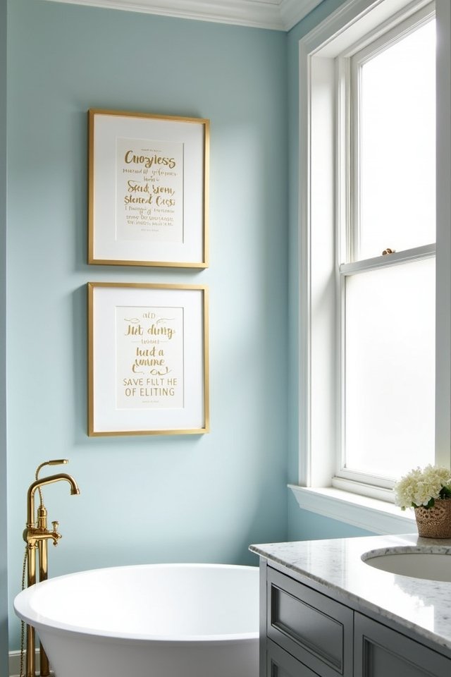inspirational bathroom quote decor