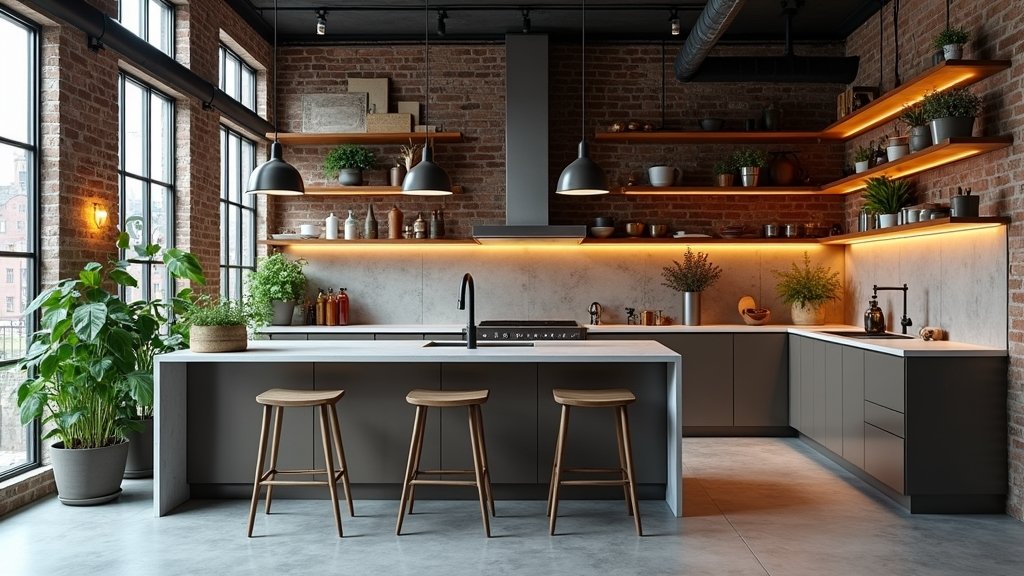 inspiring modern loft kitchens