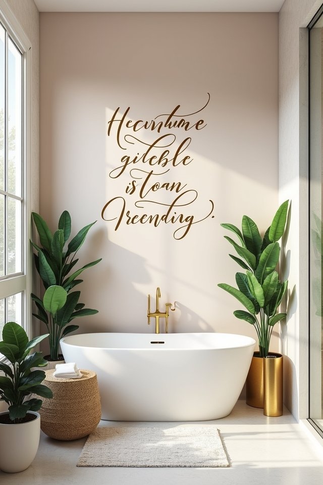 inspiring quote mural decor