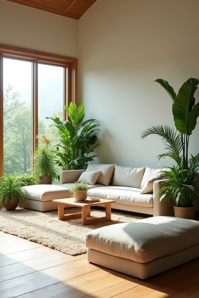 integrate greenery for tranquility