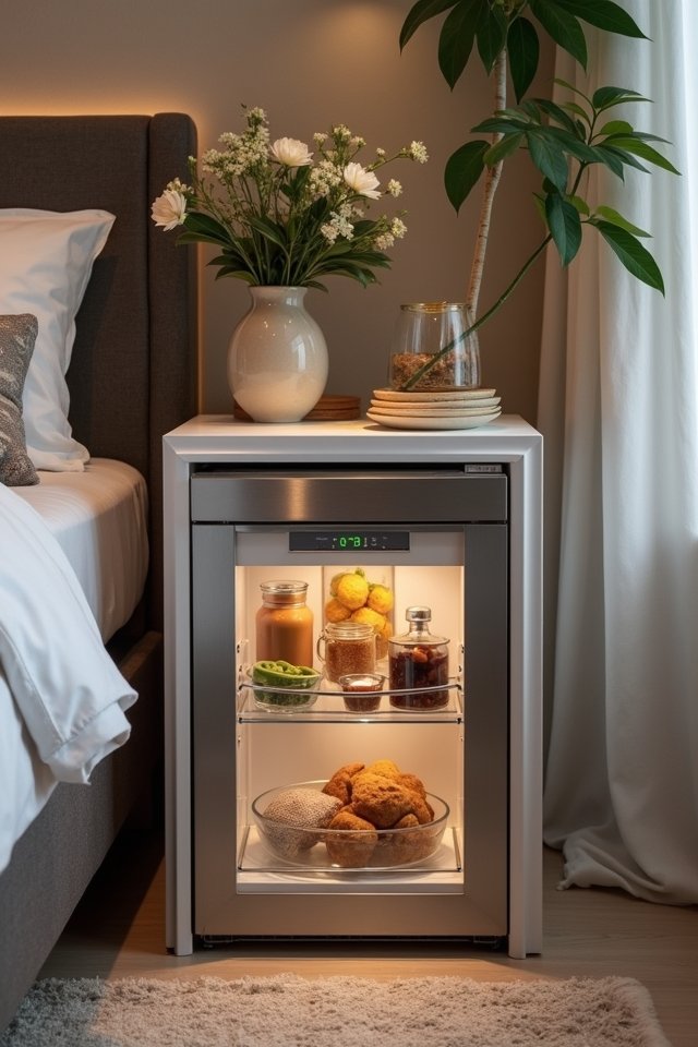 integrated mini fridge furniture