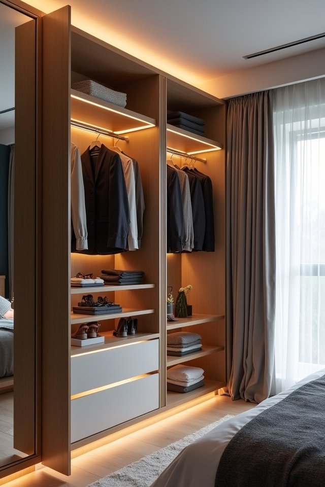 integrated wardrobe lighting convenience