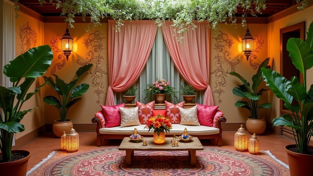 intimate wedding mehendi decor