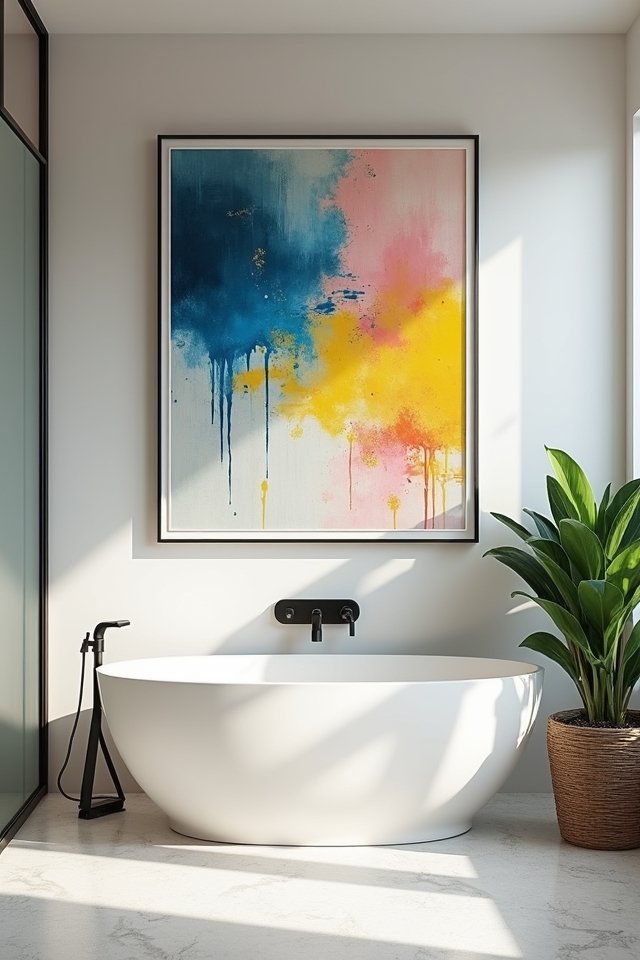 invigorate bathroom with art