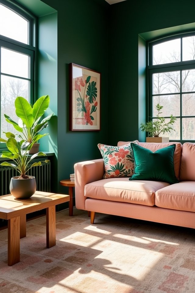 invigorating green and peach