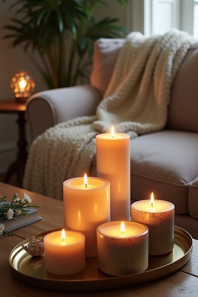 inviting candles create ambiance