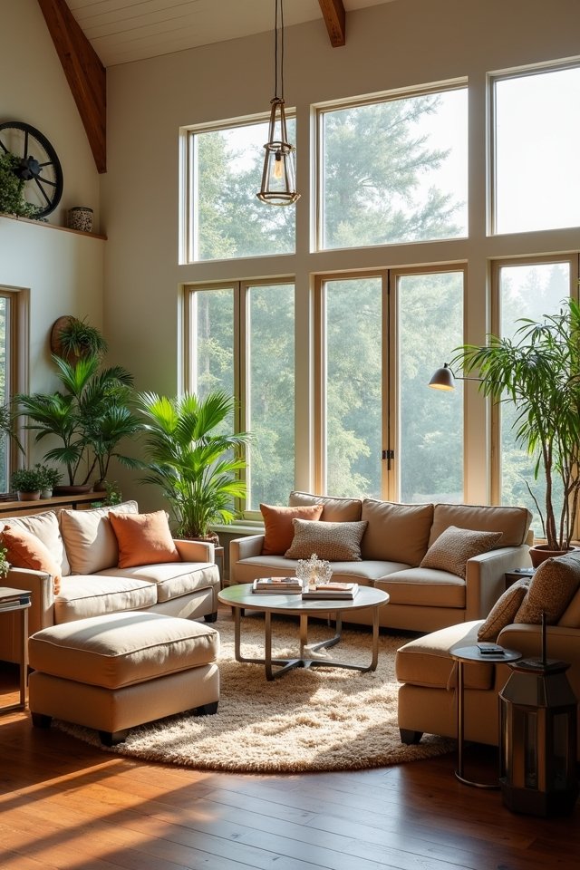 inviting circular living space