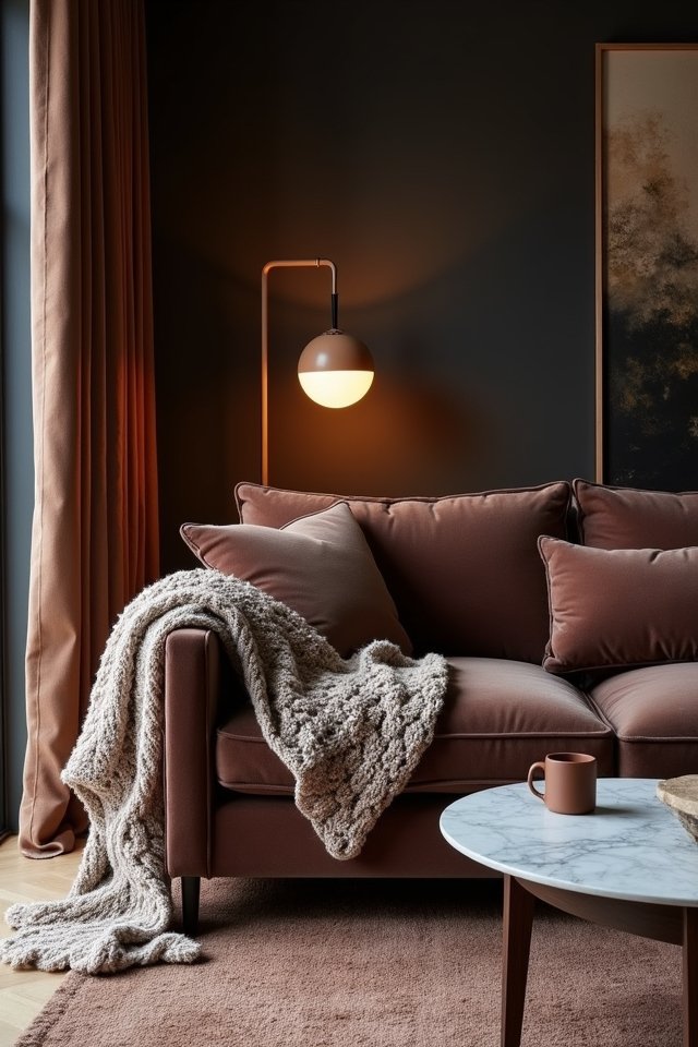 inviting dark living room