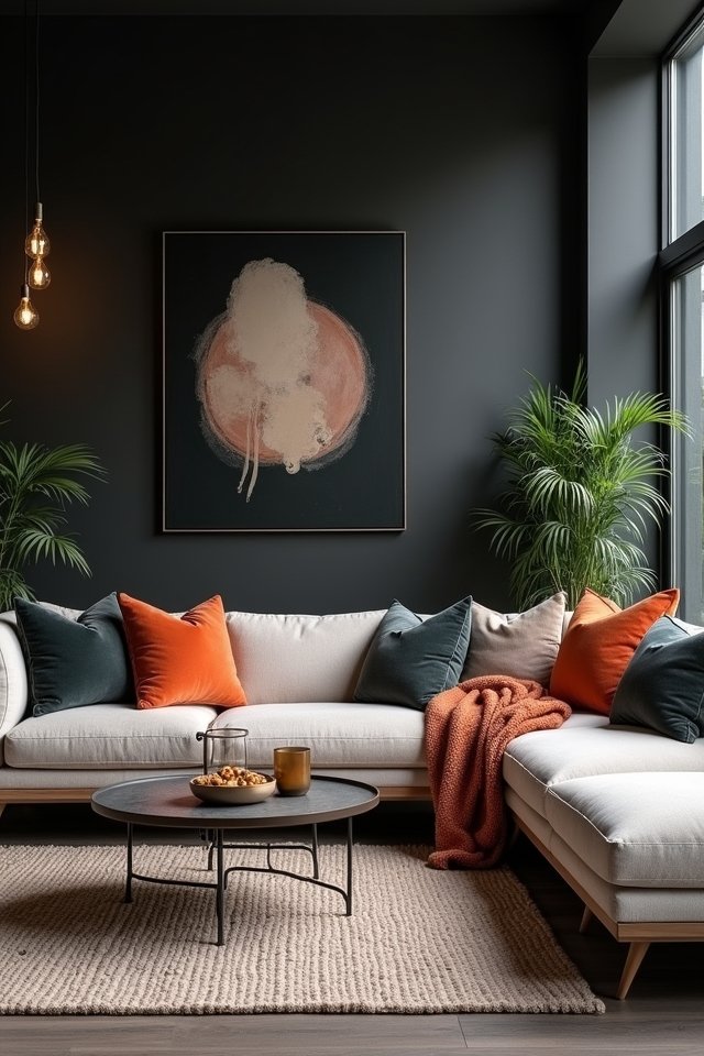 inviting entertaining living space