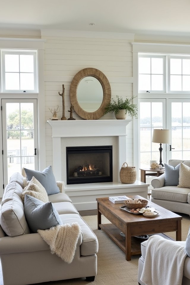 inviting fireplace focal point
