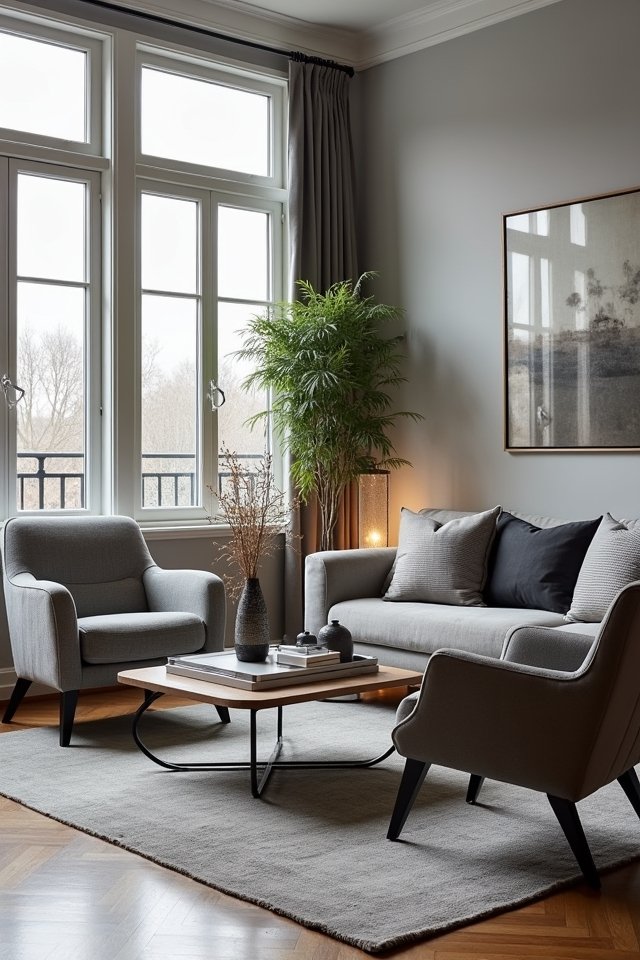 inviting grey accent chairs