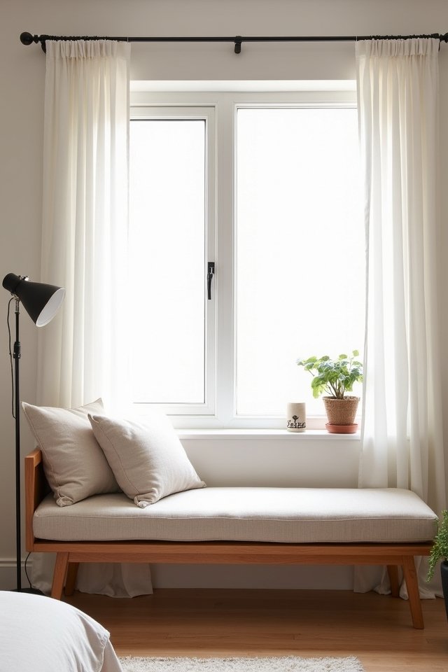 inviting minimalist window seat