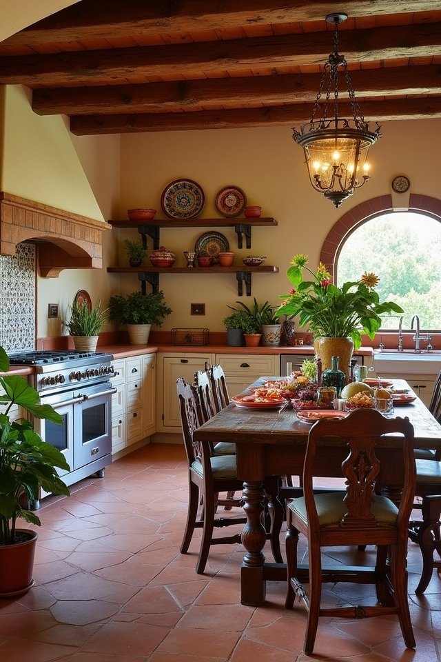 inviting spanish style kitchen decor