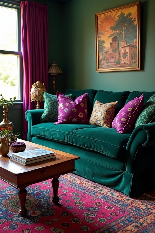 jewel tones and patterns