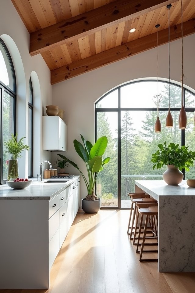 keyhole arches enhance kitchens