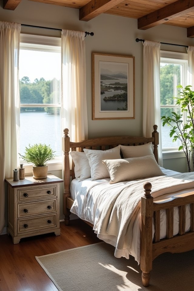 lakeside rustic bedroom retreat
