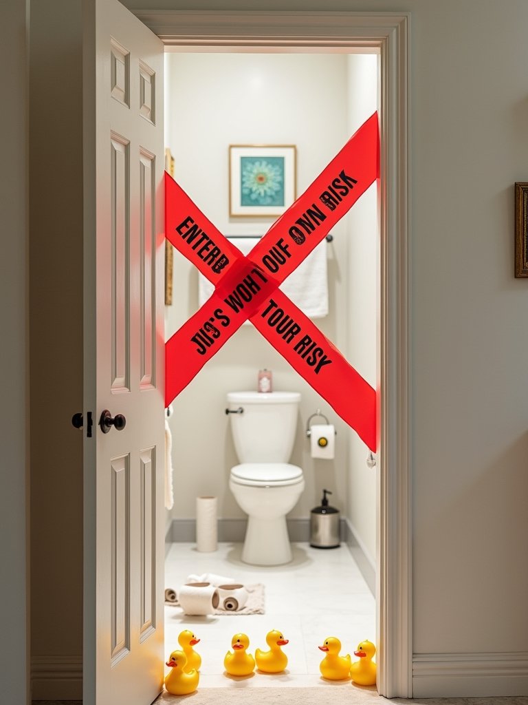 laughter filled bathroom experience