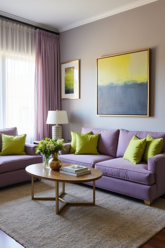 lavender and chartreuse harmony