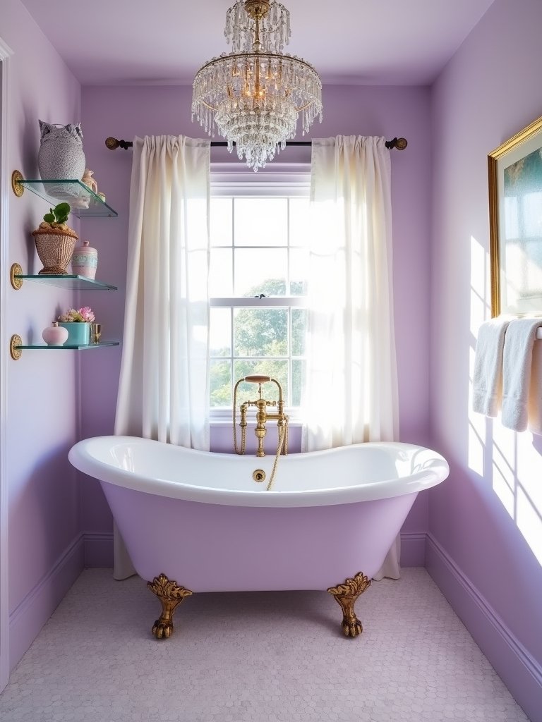 lavender inspired bathroom oasis