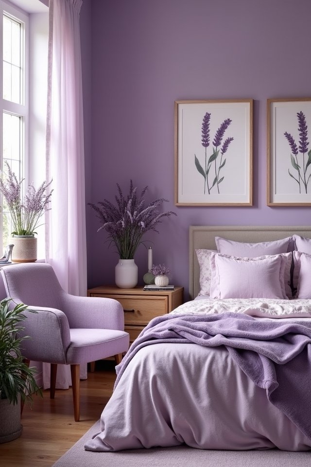 lavender inspired cozy sanctuary