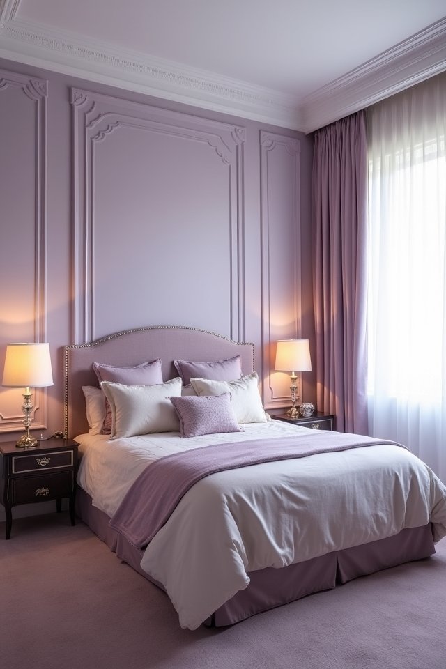 lavender inspired peaceful bedroom decor