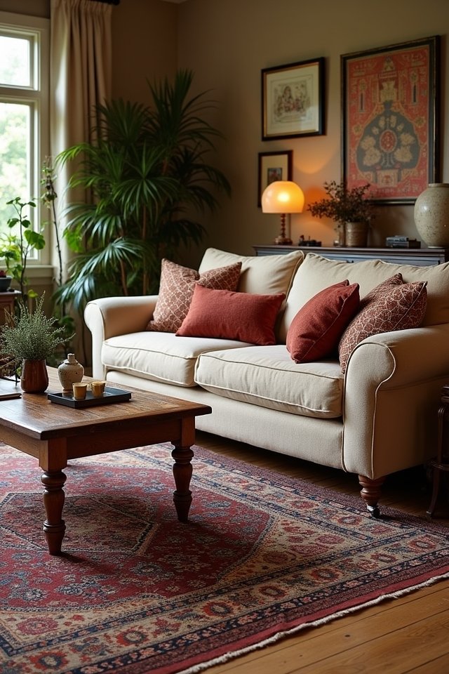 layer rugs for texture