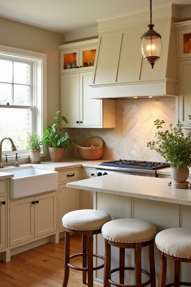 layered beige kitchen tones
