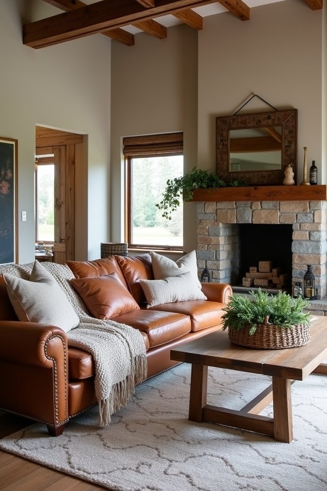 layered cozy fabric textures