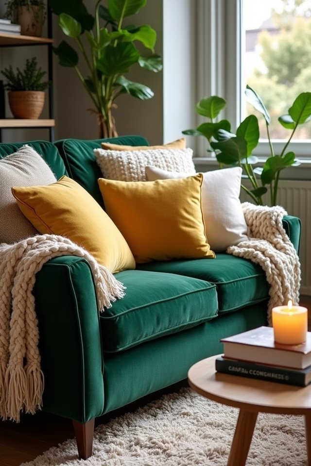 layered cozy textiles decor