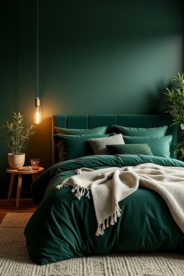 layered dark green textures