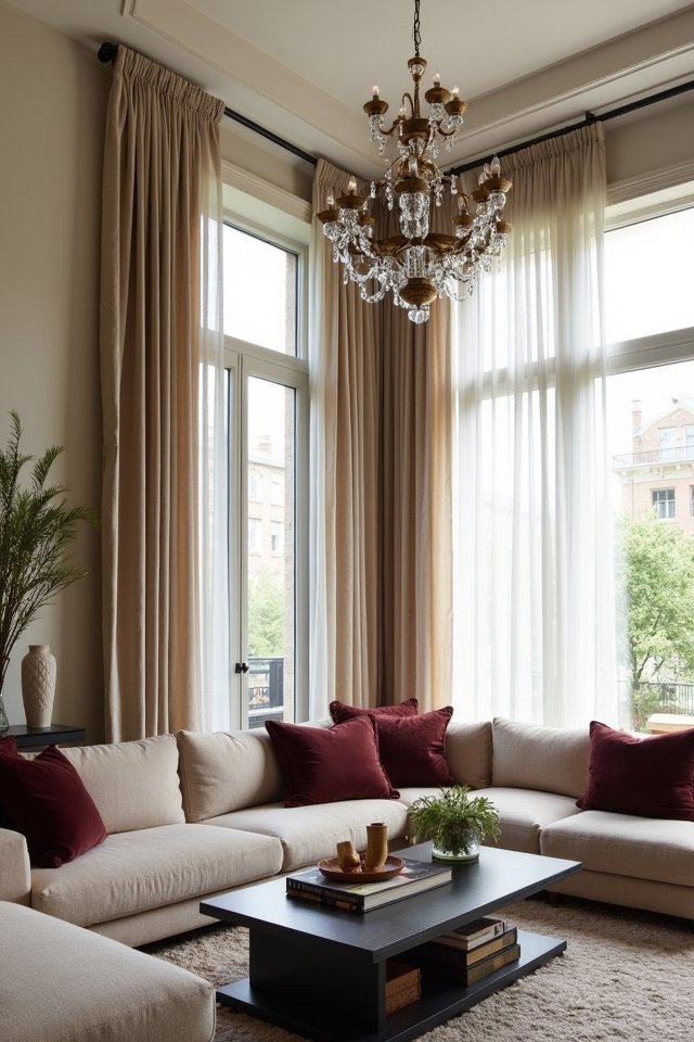 layered drapery for texture