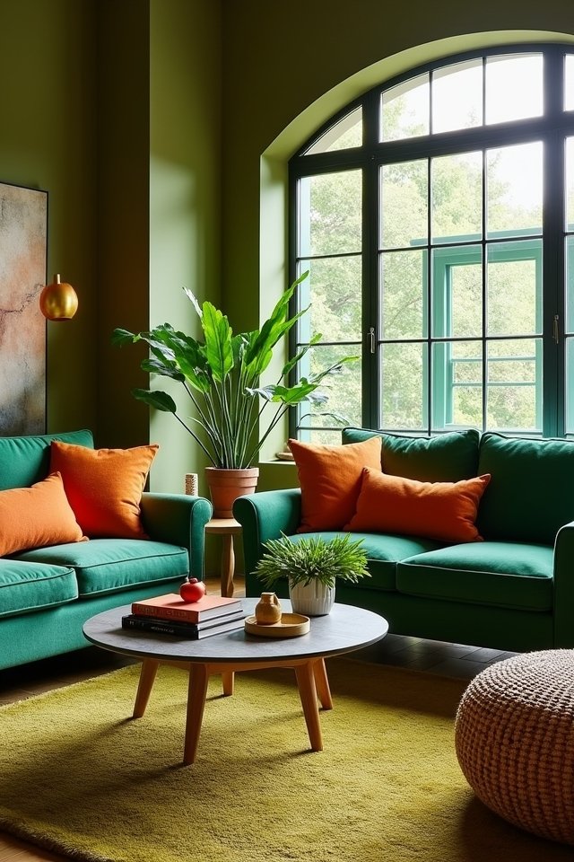 layered green color palette