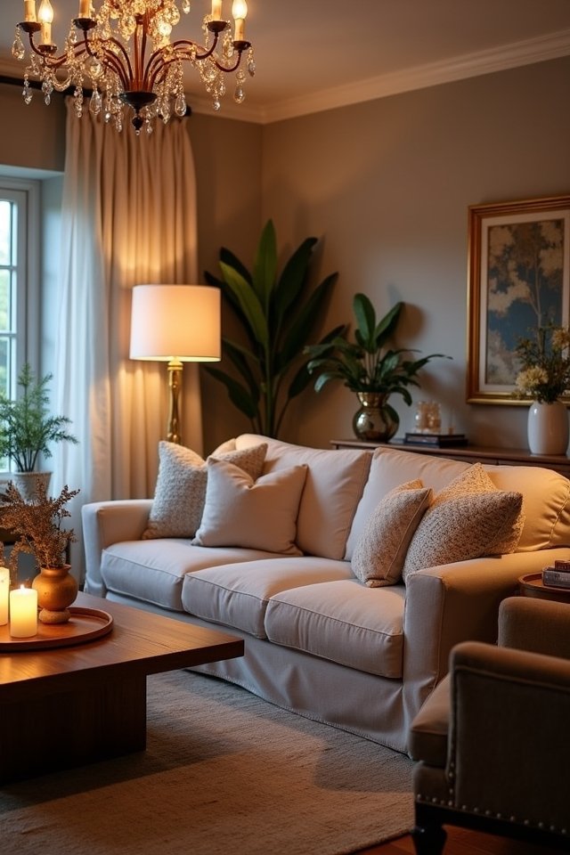 layered lighting enhances ambiance