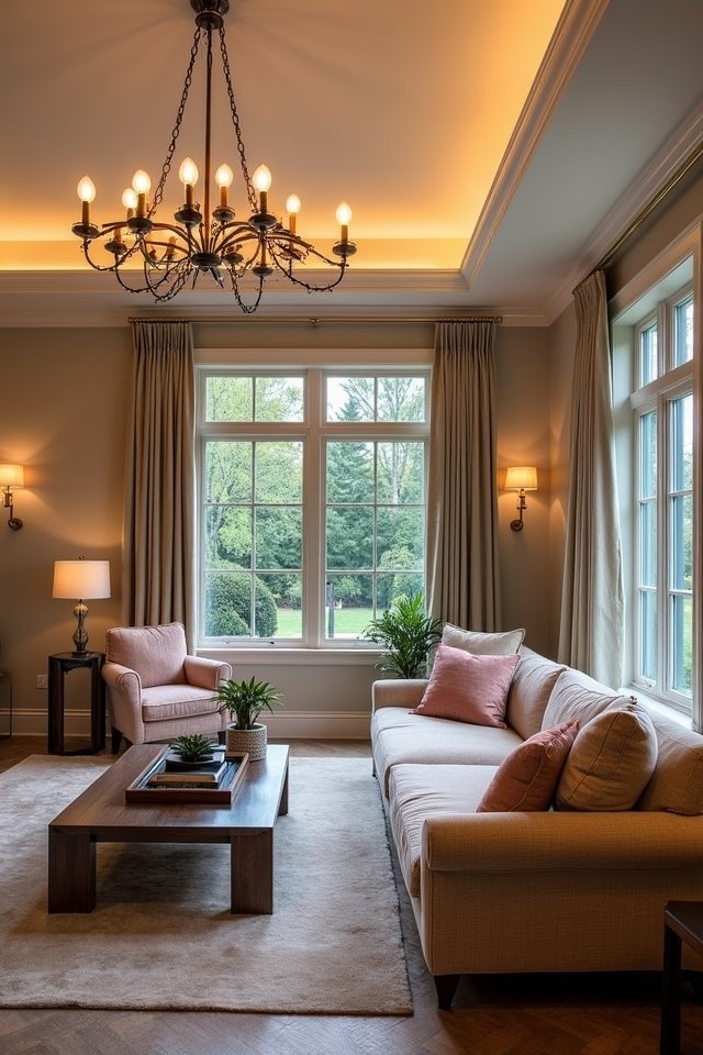 layered lighting enhances warmth