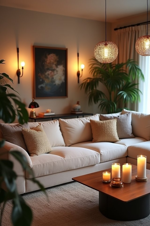 layered lighting for ambiance